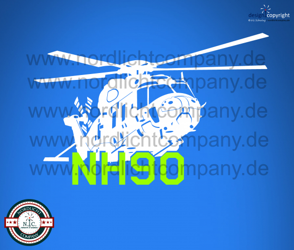 nc18_ Heeresflieger NH90 Hubschrauber T-Shirt